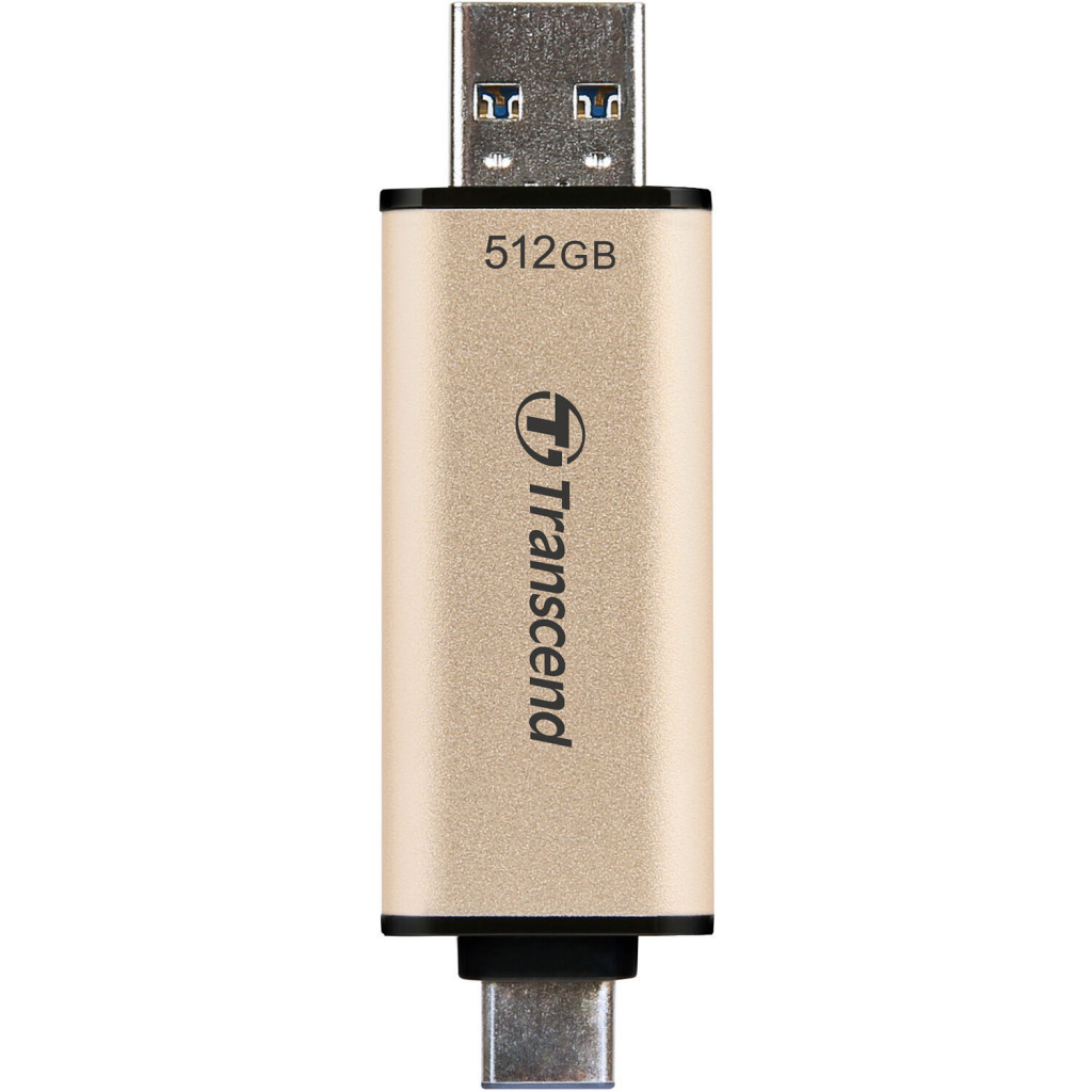 USB флеш накопичувач Transcend 512GB JetFlash 930C Gold-Black USB 3.2/Type-C (TS512GJF930C) - фото 1 USB флеш накопичувач Transcend 512GB JetFlash 930C Gold-Black USB 3.2/Type-C (TS512GJF930C) - фото 1