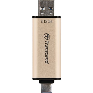 USB флеш накопичувач Transcend 512GB JetFlash 930C Gold-Black USB 3.2/Type-C (TS512GJF930C) - фото 1