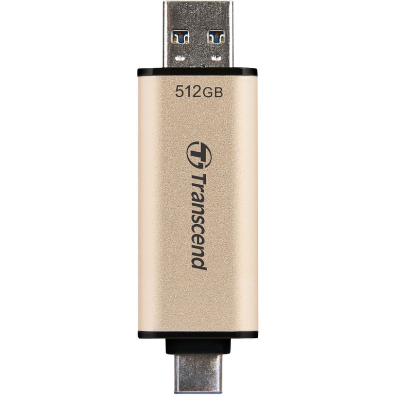 USB флеш накопичувач Transcend 512GB JetFlash 930C Gold-Black USB 3.2/Type-C (TS512GJF930C) - фото 1