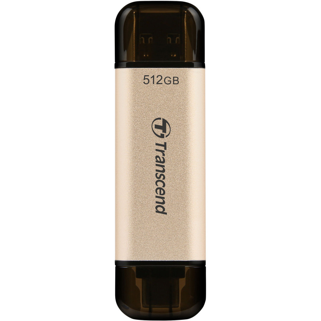 USB флеш накопичувач Transcend 512GB JetFlash 930C Gold-Black USB 3.2/Type-C (TS512GJF930C) - фото 2 USB флеш накопичувач Transcend 512GB JetFlash 930C Gold-Black USB 3.2/Type-C (TS512GJF930C) - фото 2