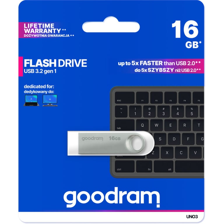 USB флеш накопичувач Goodram 16GB UNO3 Steel USB 3.2 (UNO3-0160S0R11) - фото 4