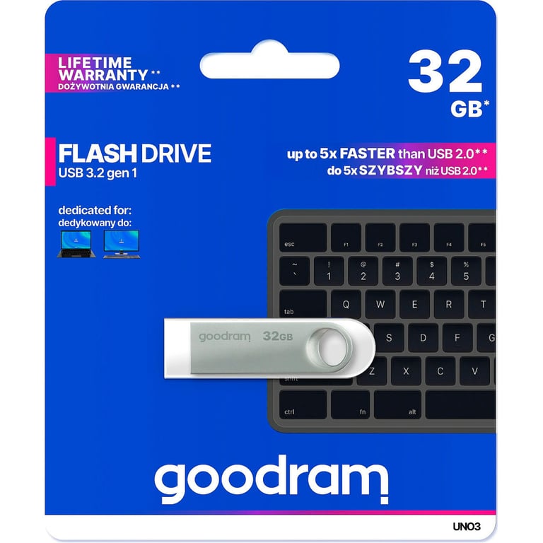 USB флеш накопичувач Goodram 32GB UNO3 Steel USB 3.2 (UNO3-0320S0R11) - фото 4