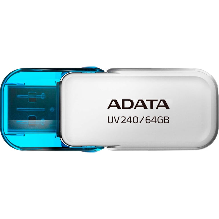 USB флеш накопичувач ADATA 64GB AUV 240 White USB 2.0 (AUV240-64G-RWH) - фото 2