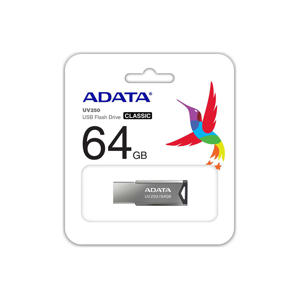 USB флеш накопичувач ADATA 64GB AUV 250 Black USB 2.0 (AUV250-64G-RBK) - фото 4 USB флеш накопичувач ADATA 64GB AUV 250 Black USB 2.0 (AUV250-64G-RBK) - фото 4
