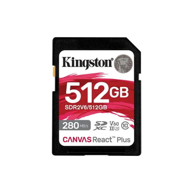 Карта пам%27яті Kingston 512GB SDXC class 10 UHS-II U3 Canvas React Plus (SDR2V6/512GB)
