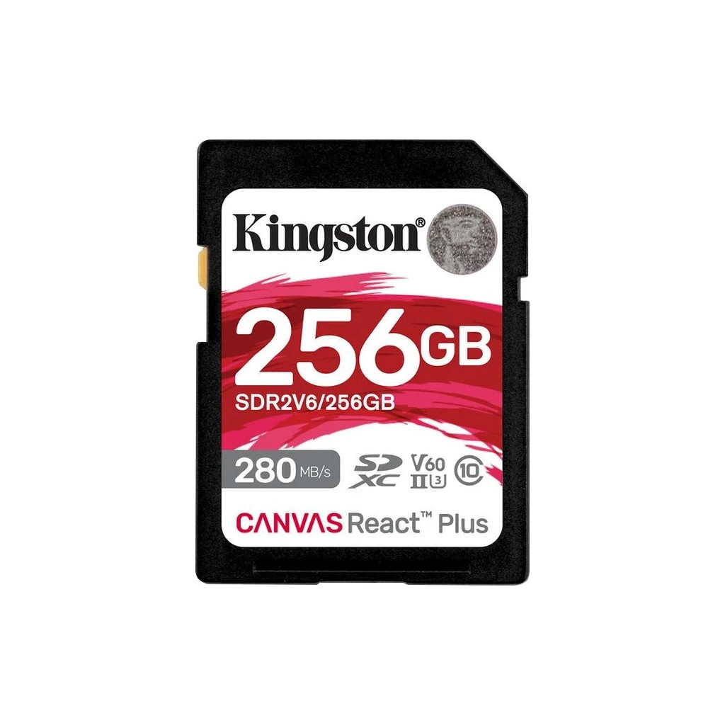Карта пам'яті Kingston 256GB SDXC class 10 UHS-II U3 Canvas React Plus (SDR2V6/256GB) - фото 1