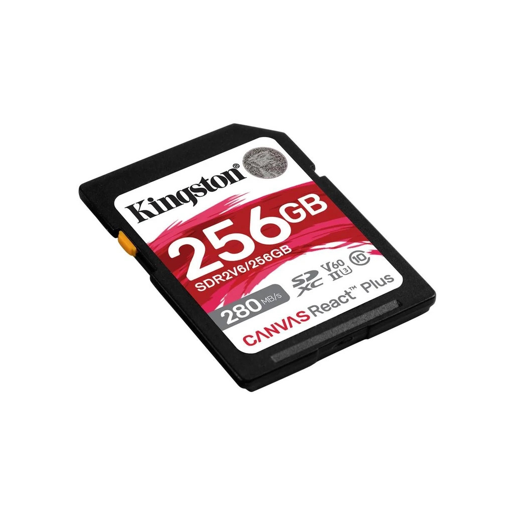 Карта пам'яті Kingston 256GB SDXC class 10 UHS-II U3 Canvas React Plus (SDR2V6/256GB) - фото 2 Карта пам'яті Kingston 256GB SDXC class 10 UHS-II U3 Canvas React Plus (SDR2V6/256GB) - фото 2