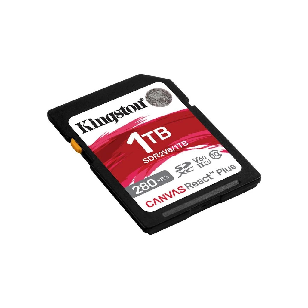 Карта пам'яті Kingston 1TB SDXC class 10 UHS-II U3 Canvas React Plus (SDR2V6/1TB) - фото 2 Карта пам'яті Kingston 1TB SDXC class 10 UHS-II U3 Canvas React Plus (SDR2V6/1TB) - фото 2