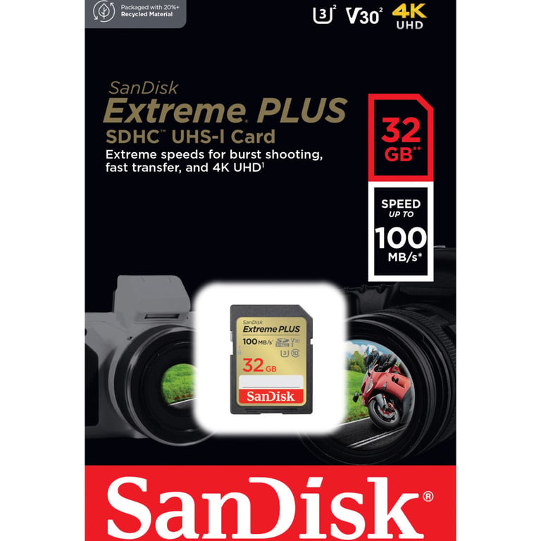 Карта пам'яті SanDisk 32GB SDXC class 10 Extreme PLUS (SDSDXWT-032G-GNCIN) - фото 4