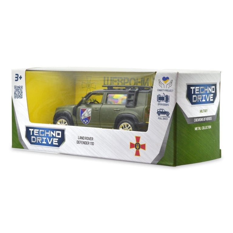 Машина TechnoDrive Автомодель серії Шеврони Героїв - Land Rover Defender 110 - 25 ОПДБр (250289M) - фото 6