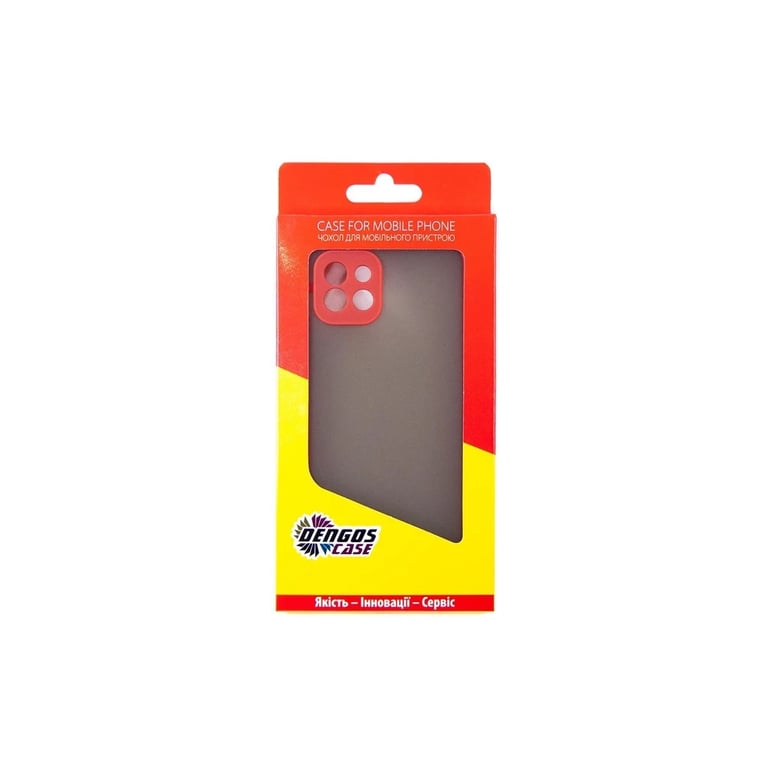 Чохол до мобільного телефона Dengos Kit for Samsung Galaxy A03 case + glass (Red) (DG-KM-23) - фото 4