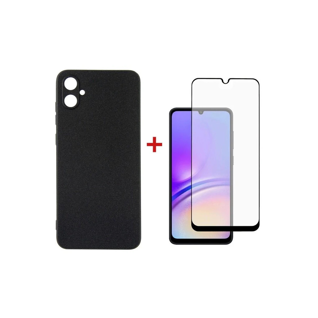 Чохол до мобільного телефона Dengos Kit for Samsung Galaxy A05 (A055) case + glass (Black) (DG-KM-07) - фото 1