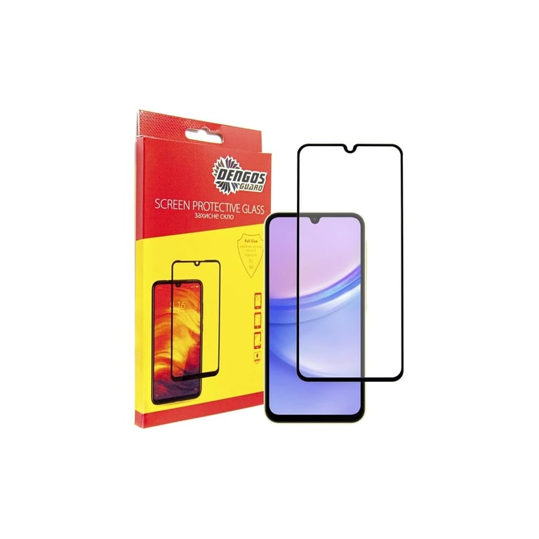 Чохол до мобільного телефона Dengos Kit for Samsung Galaxy A15 case + glass (Black) (DG-KM-69) - фото 4