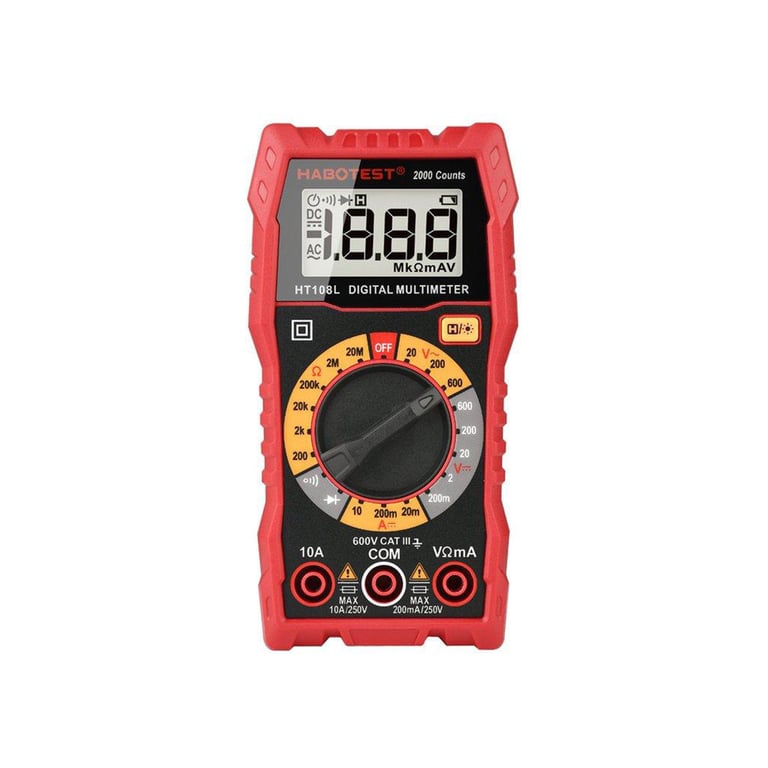 Цифровий мультиметр Habotest HT108L DC600V/10A, AC600V (HT108L) - фото 1