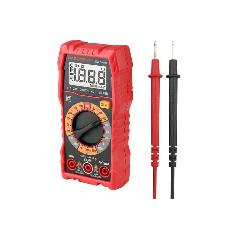 Цифровий мультиметр Habotest HT108L DC600V/10A, AC600V (HT108L) - фото 2