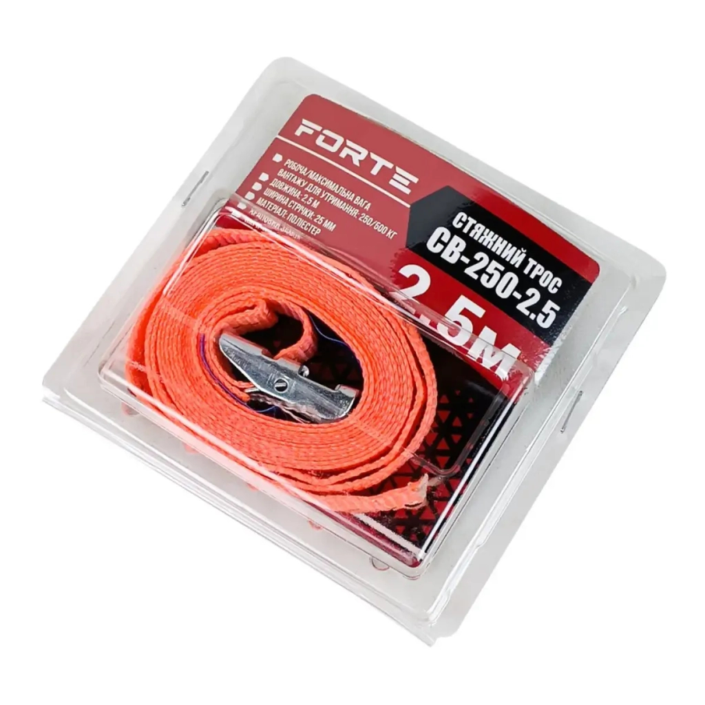 Стяжний ремінь Forte CB-250-5 - фото 2 Стяжний ремінь Forte CB-250-5 - фото 2