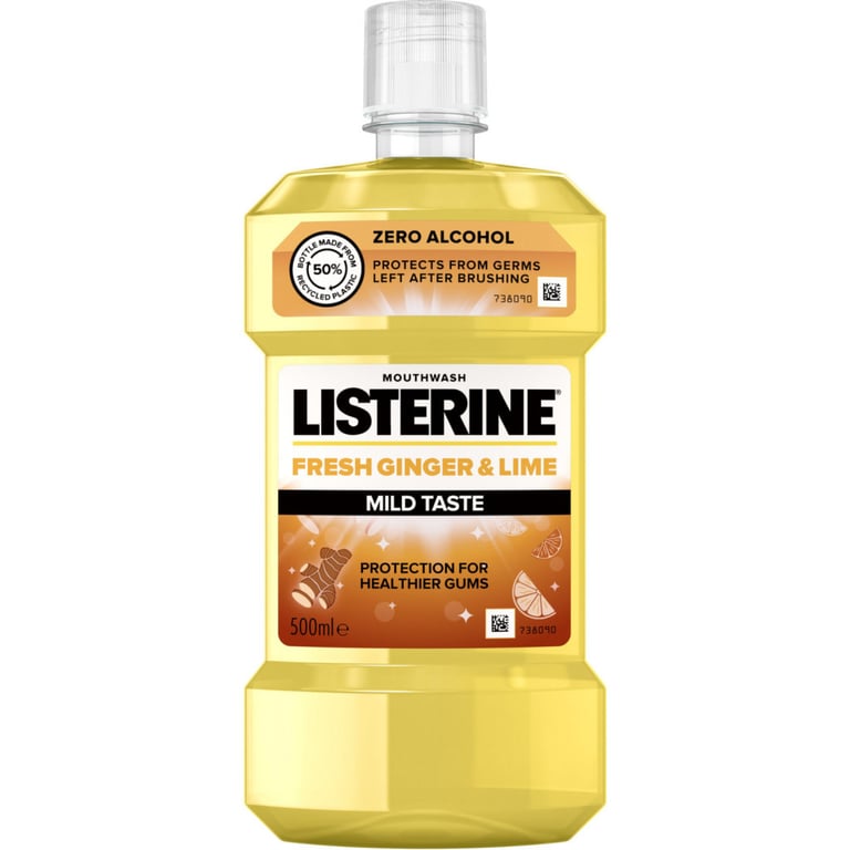 Ополіскувач для порожнини рота Listerine Свіжість імбиру та лайму 500 мл (3574661562056) - фото 1