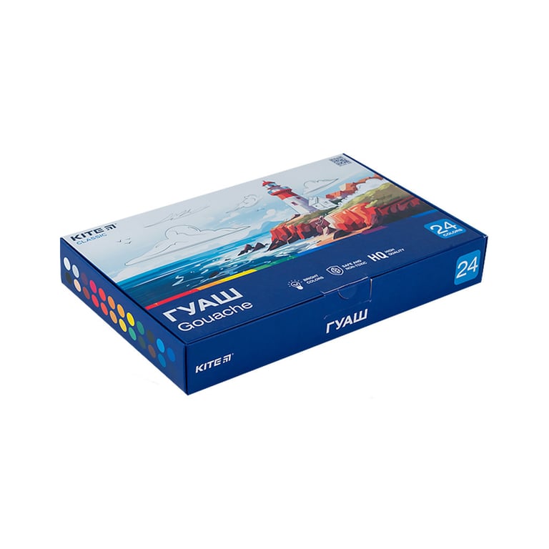 Гуашеві фарби Kite Classic 24 кольорів х 20 мл (K-097) - фото 1