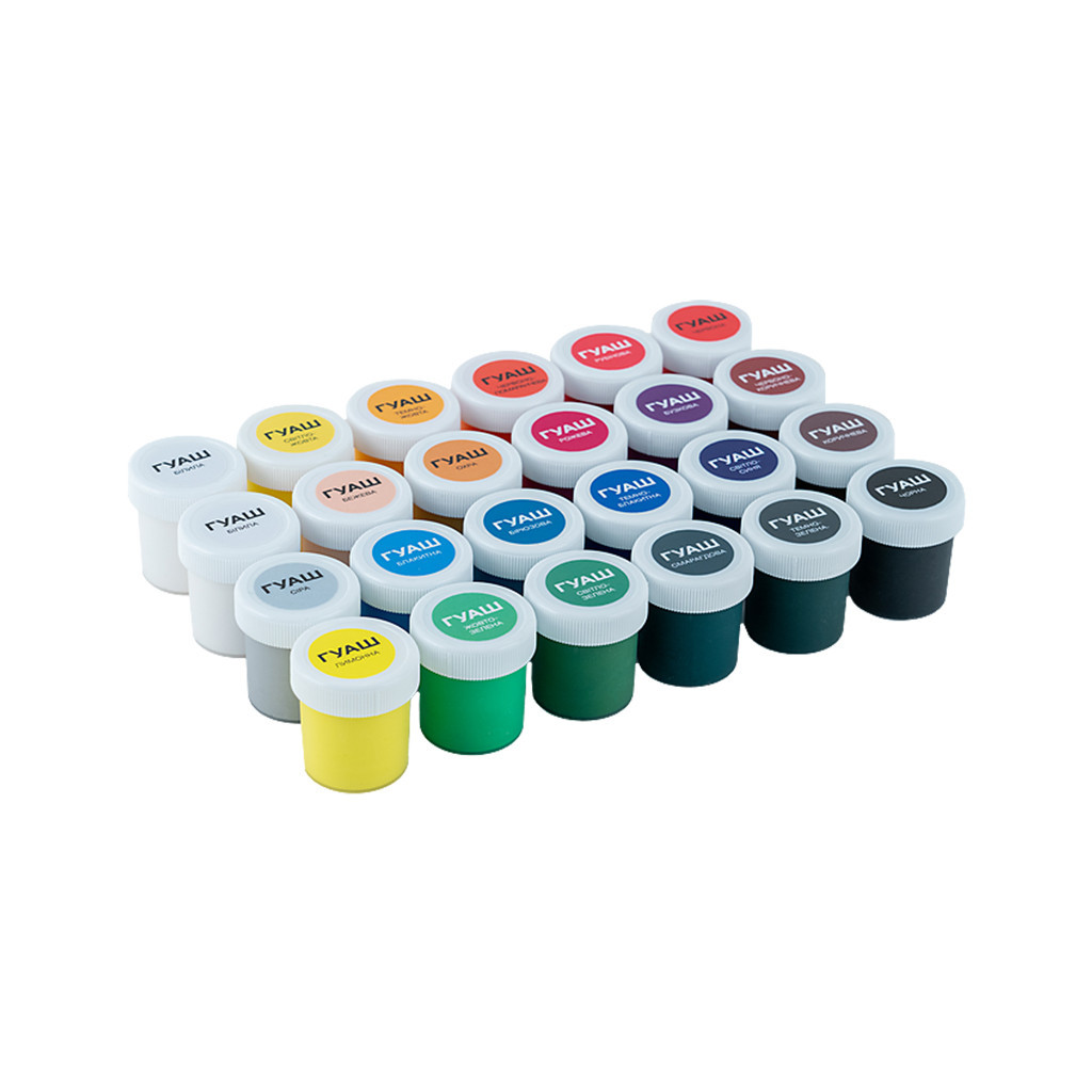 Гуашеві фарби Kite Classic 24 кольорів х 20 мл (K-097) - фото 4 Гуашеві фарби Kite Classic 24 кольорів х 20 мл (K-097) - фото 4