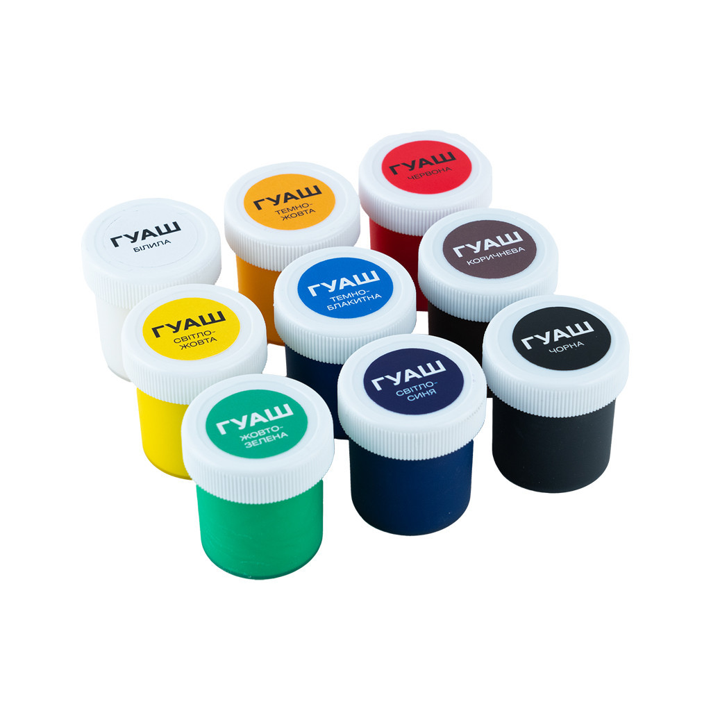 Гуашеві фарби Kite Classic 9 кольорів х 20 мл (K-072) - фото 4 Гуашеві фарби Kite Classic 9 кольорів х 20 мл (K-072) - фото 4