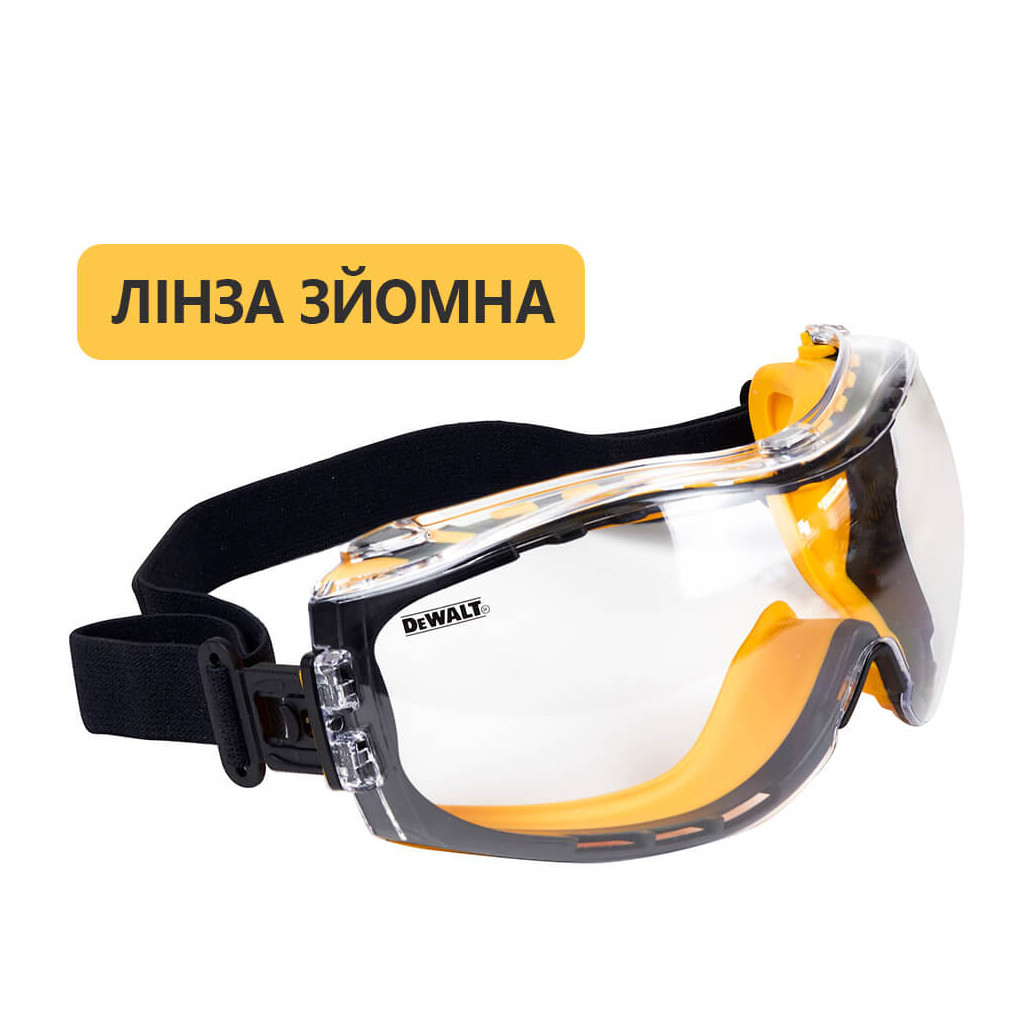 Захисні окуляри DeWALT Concealer з покриттям XtraClear, прозорі, полікарбонатні (DPG82-11D) - фото 1