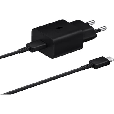 Зарядний пристрій Samsung USB-С 15W Black + Cable USB-C 1m (EP-T1510XBEGEU) - фото 1