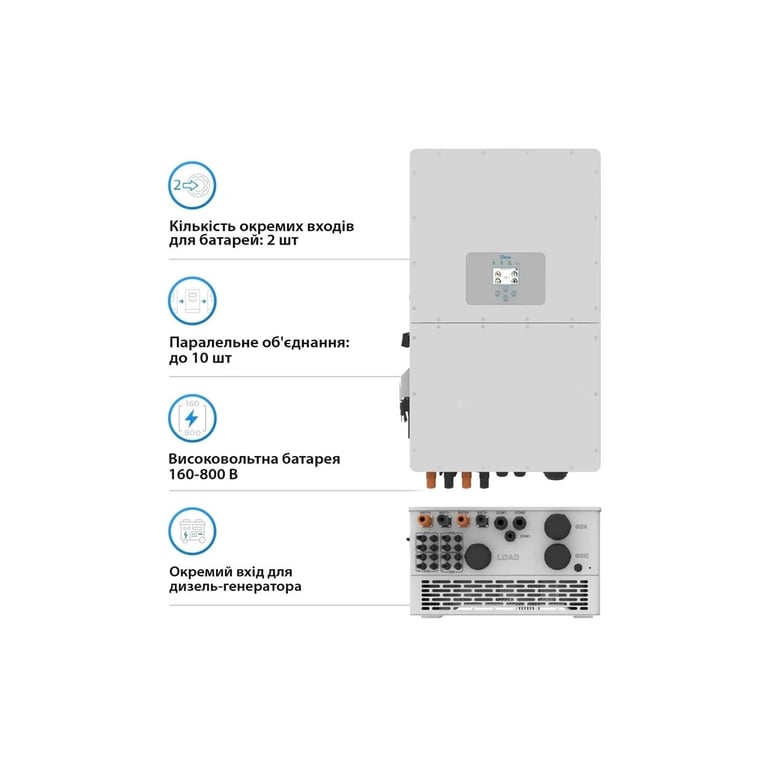 Сонячний інвертор Deye SUN-50K-SG01HP3-EU-BM4 WiFi, 50kW (SUN-50K-SG01HP3-EU-BM4) - фото 6