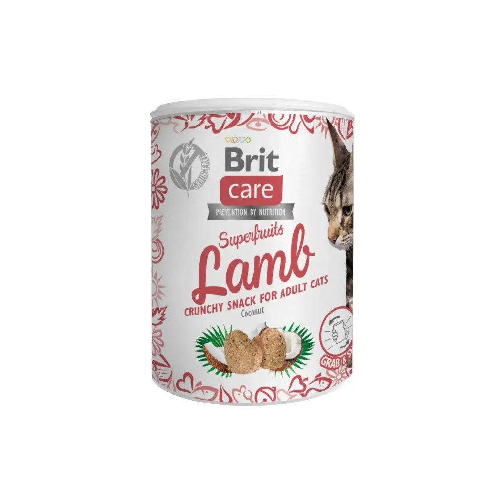 Ласощі для котів Brit Care Superfruits Lamb 100 г - ягня (8595602555697) Ласощі для котів Brit Care Superfruits Lamb 100 г - ягня (8595602555697)