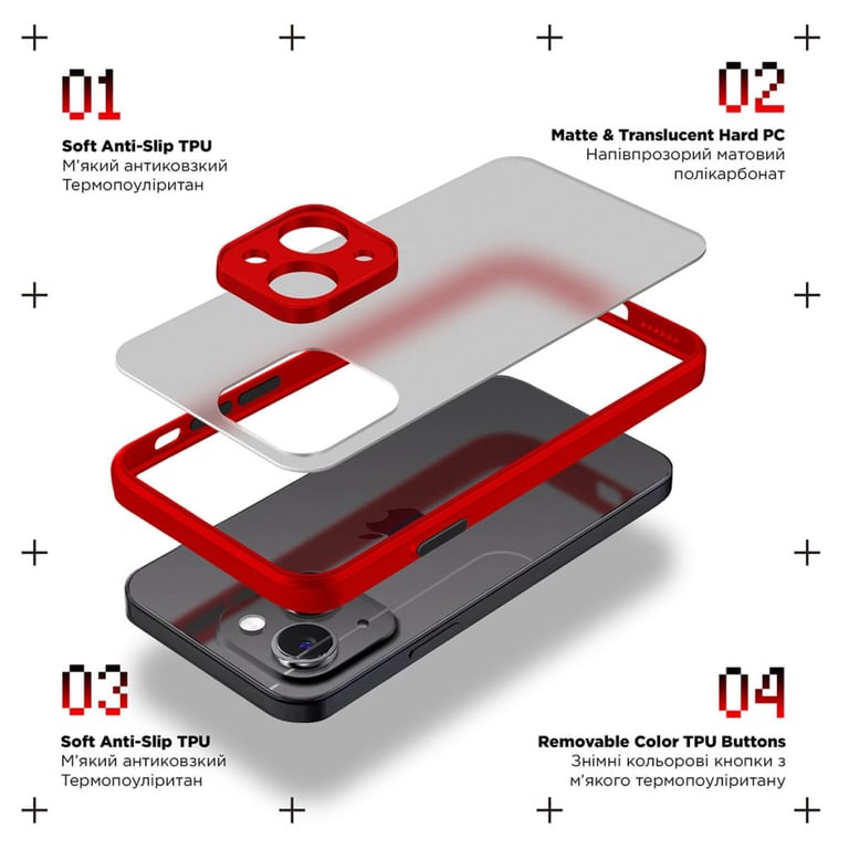 Чохол до мобільного телефона Armorstandart Frosted Matte Samsung A35 5G (A356) Red (ARM74334) - фото 2