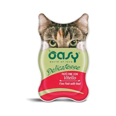 Паштет для котів OASY Adult з телятиною 85 г (8053017342245)