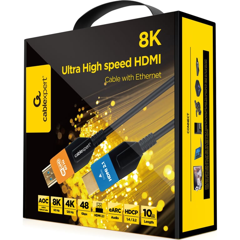 Кабель мультимедійний HDMI M to HDMI M 5.0m V2.1 8K60Hz/4K120Hz AOC Cablexpert (CC-HDMI8K-AOC-5M) - фото 3