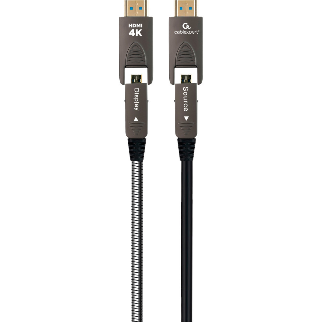 Кабель мультимедійний HDMI M to HDMI M 10.0m V2.0 4K60Hz A/D to A/D AOC Cablexpert (CCAP-HDMIDD-AOC-10M) - фото 1