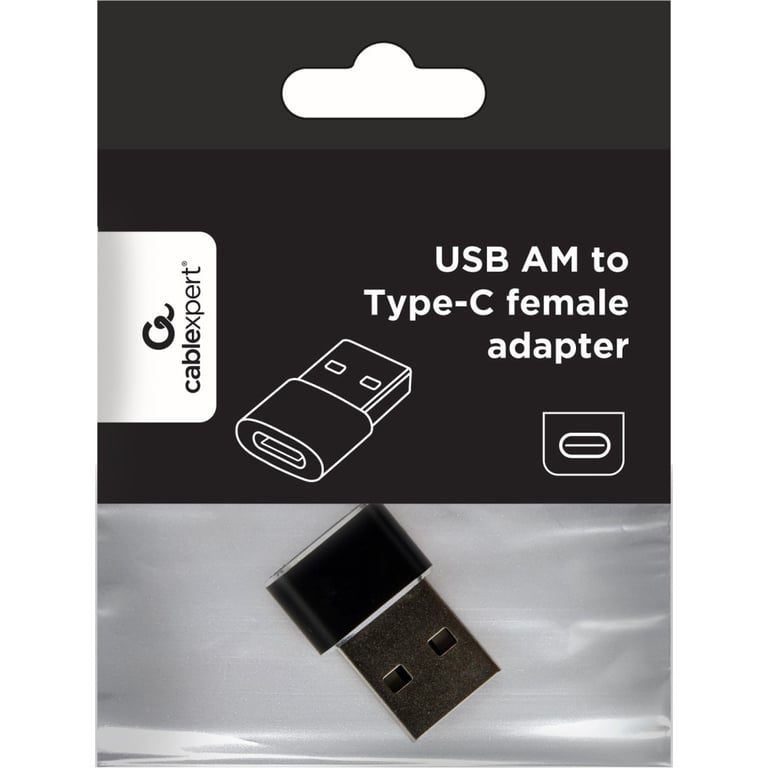 Перехідник USB-A Male to USB-C Female USB2.0 Cablexpert (A-USB2-AMCF-02) - фото 3