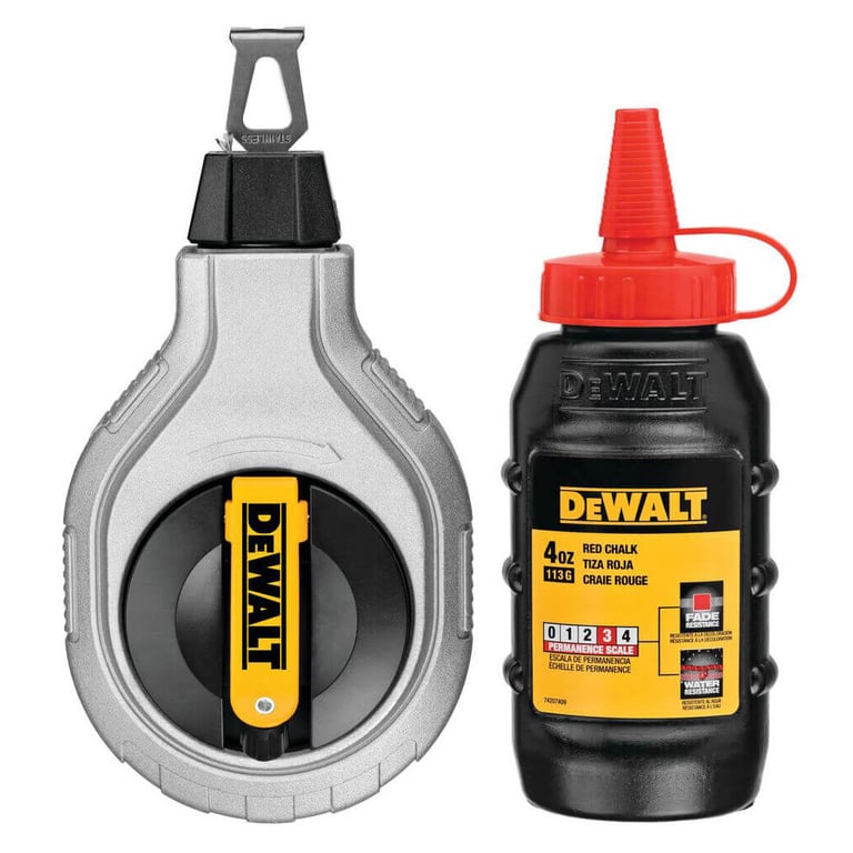 Шнур розміточний DeWALT 30м, в комплекті крейдяний порошок. (DWHT47408-0) - фото 1