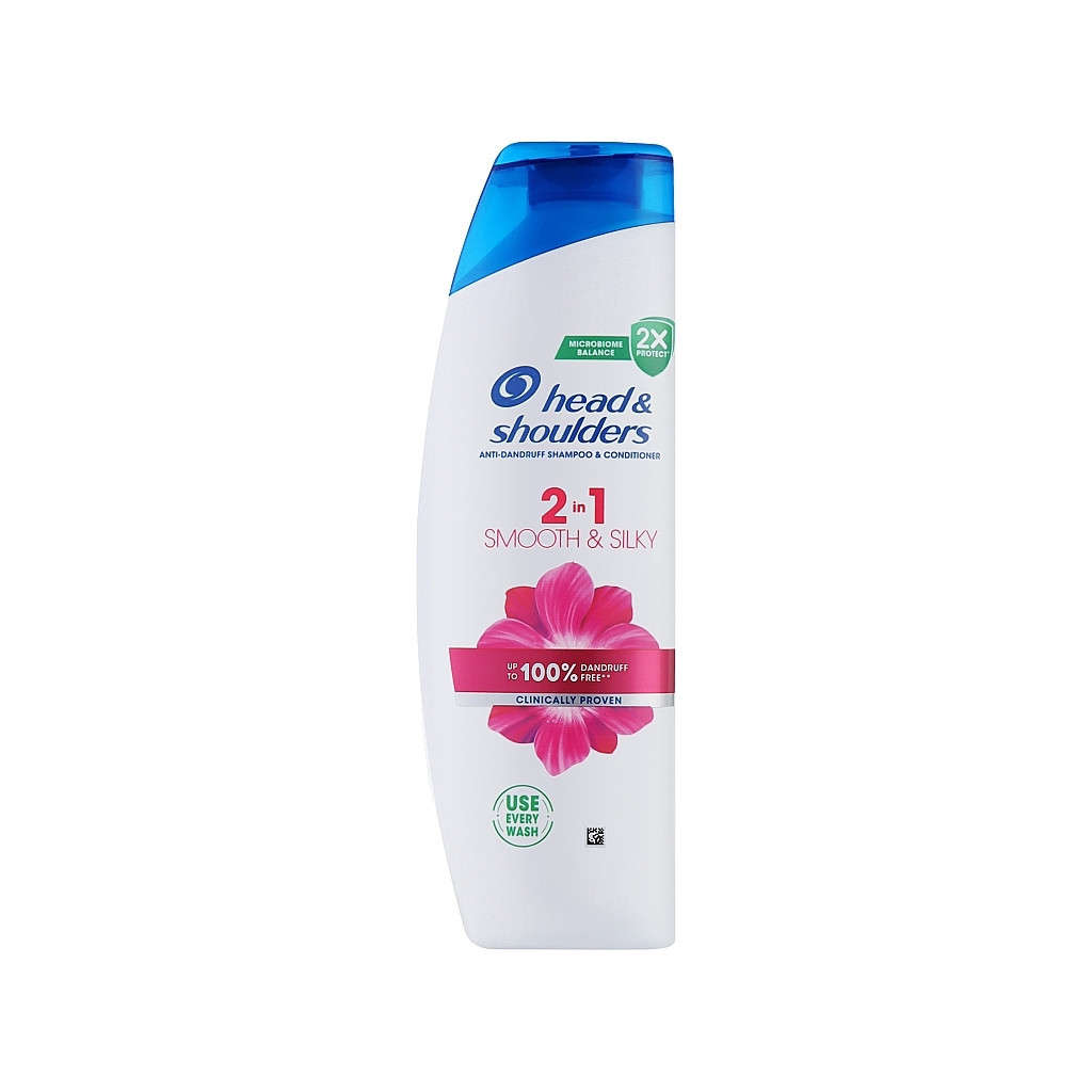 Шампунь Head & Shoulders 2 в 1 Проти лупи Гладеньке та шовковисте 330 мл (8700216304856) - головне фото