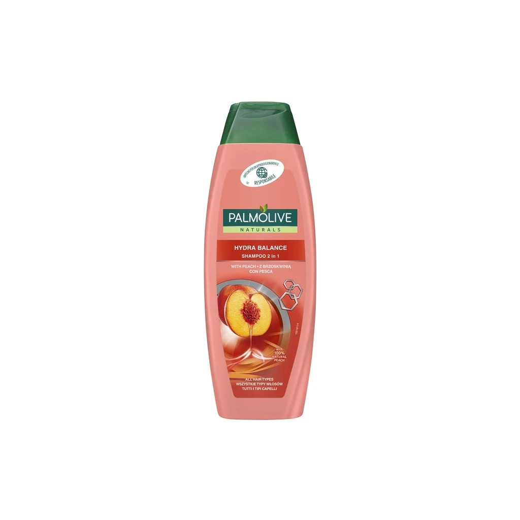 Шампунь Palmolive Naturals 2 в 1 З екстрактом персика 350 мл (8718951577008) - фото 1