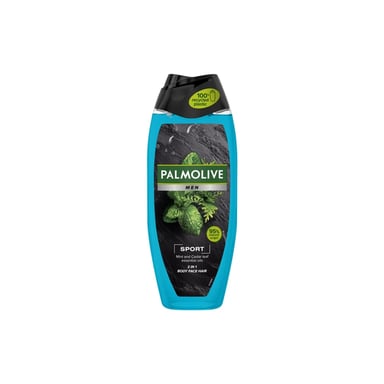 Гель для душу Palmolive Men Sport Ефірні олії м'яти та листя кедра 500 мл (8718951036239) - фото 1