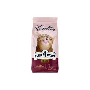 Сухий корм для кішок Club 4 Paws Selection Преміум З качкою та овочами 1.5 кг (4820215369145) - фото 1
