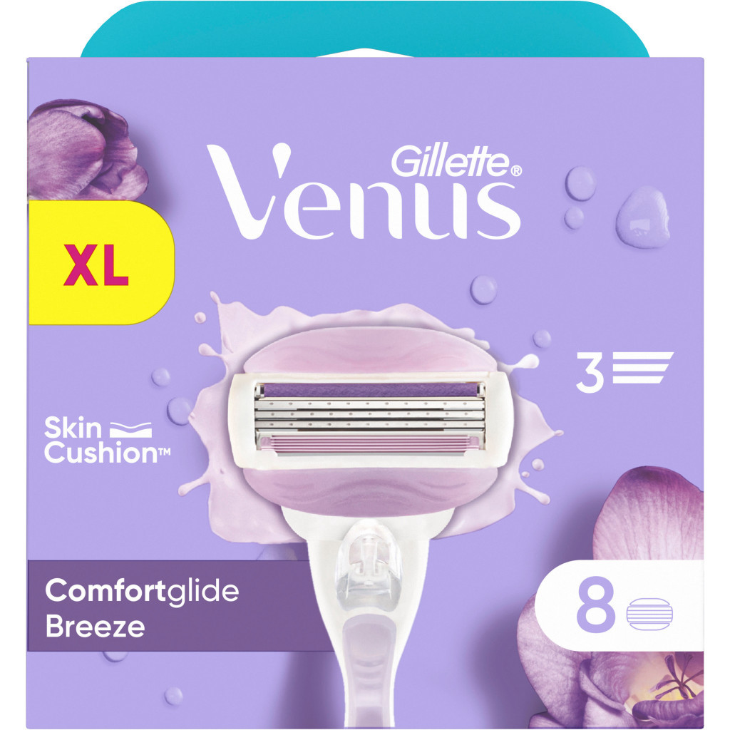 Змінні касети Gillette Venus ComfortGlide Breeze 8 шт. (7702018886463) - фото 2 Змінні касети Gillette Venus ComfortGlide Breeze 8 шт. (7702018886463) - фото 2