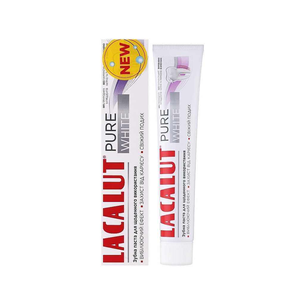 Зубна паста Lacalut Pure White 75 мл (4016369696767) - фото 1