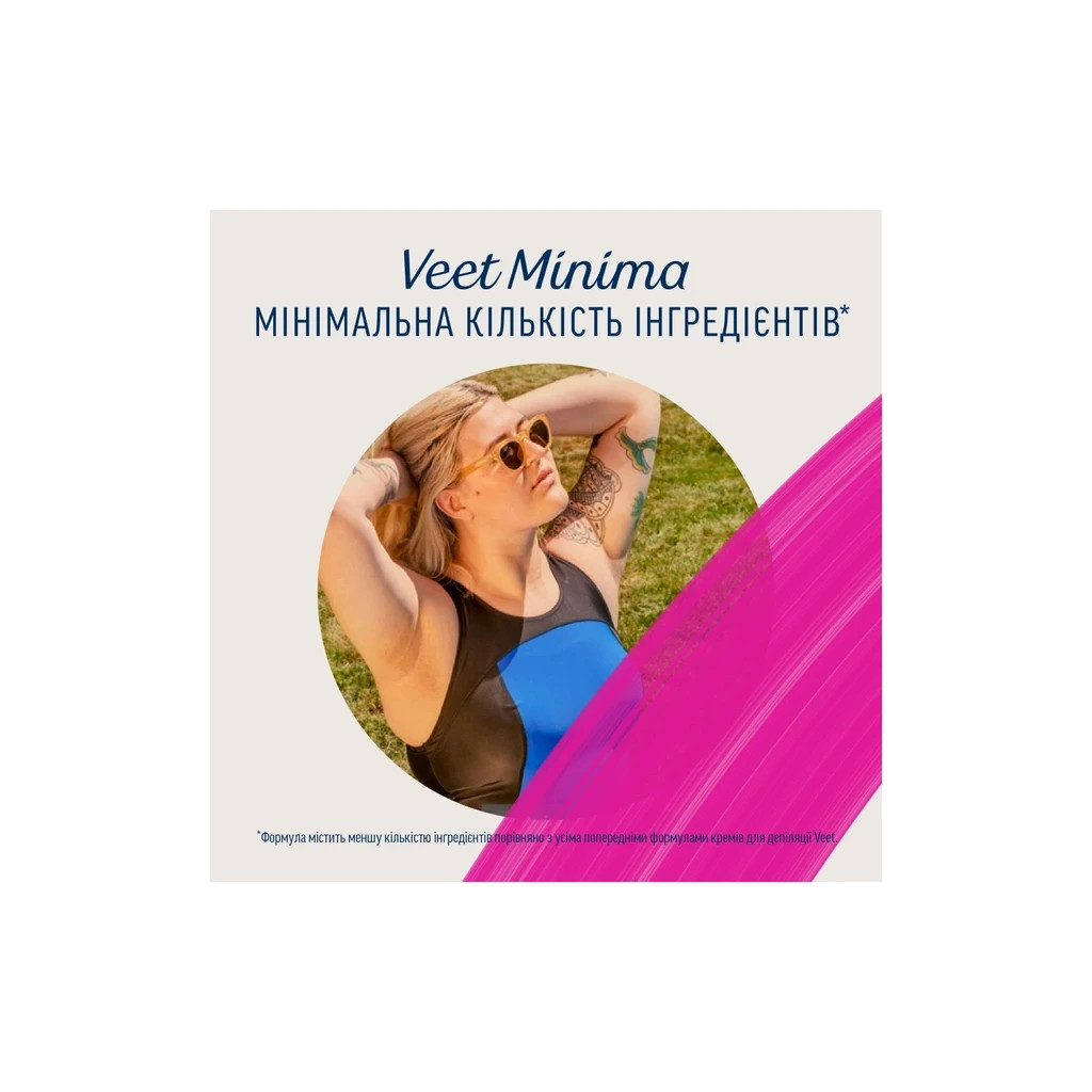 Крем для депіляції Veet Minima для сухої шкіри з Екстрактом огірка та Листям шавлії 100 мл (5000146980339) - фото 3 Крем для депіляції Veet Minima для сухої шкіри з Екстрактом огірка та Листям шавлії 100 мл (5000146980339) - фото 3