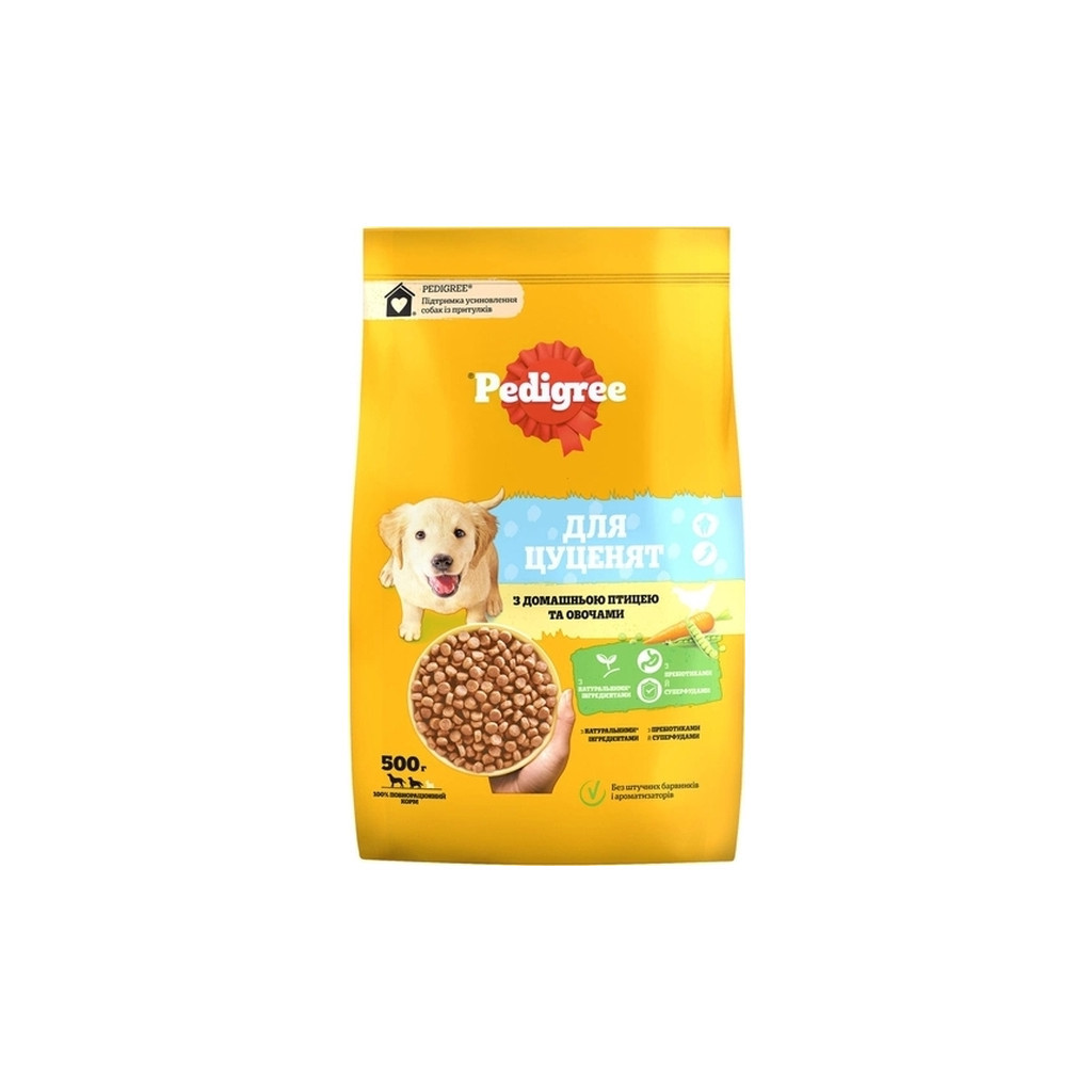 Сухий корм для собак Pedigree для цуценят з птицею та овочами 500 г (5998749144923) Сухий корм для собак Pedigree для цуценят з птицею та овочами 500 г (5998749144923)
