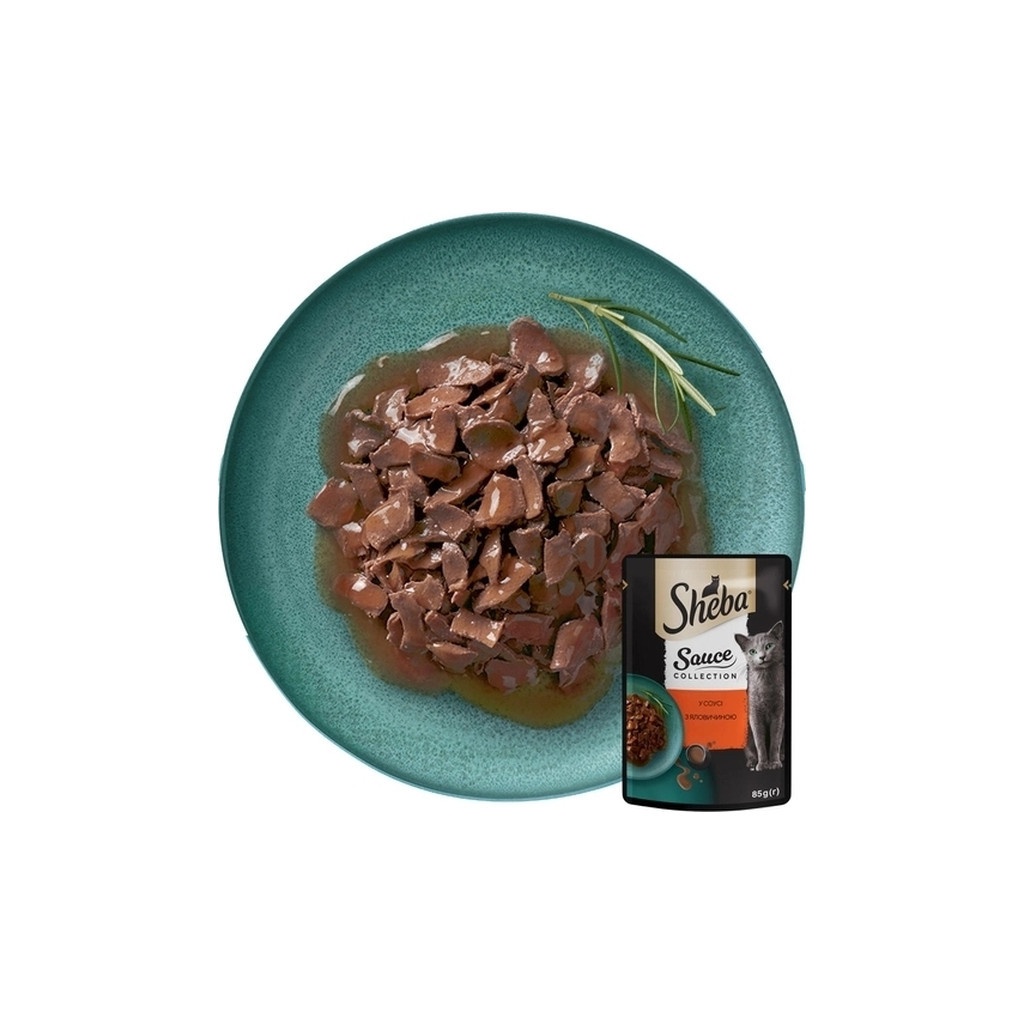 Вологий корм для собак Sheba з яловичиною в соусі 85 г (4770608264406) - фото 3 Вологий корм для собак Sheba з яловичиною в соусі 85 г (4770608264406) - фото 3