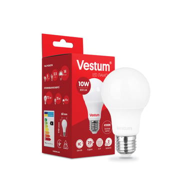 Лампочка Vestum A60 10W 4100K 220V E27 (1-VS-1105) - фото 1