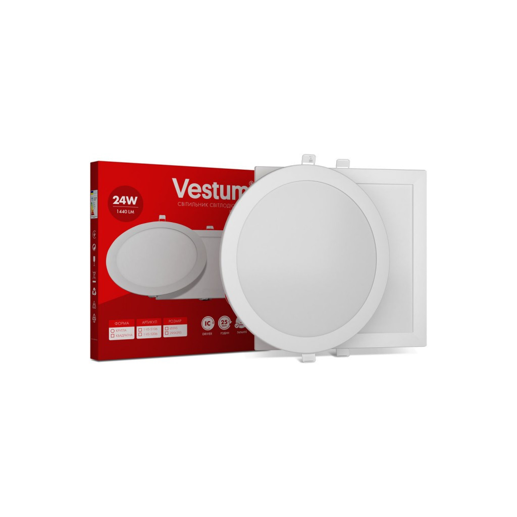 Світильник Vestum LED 24W 4000K 220V (1-VS-5107) - фото 1