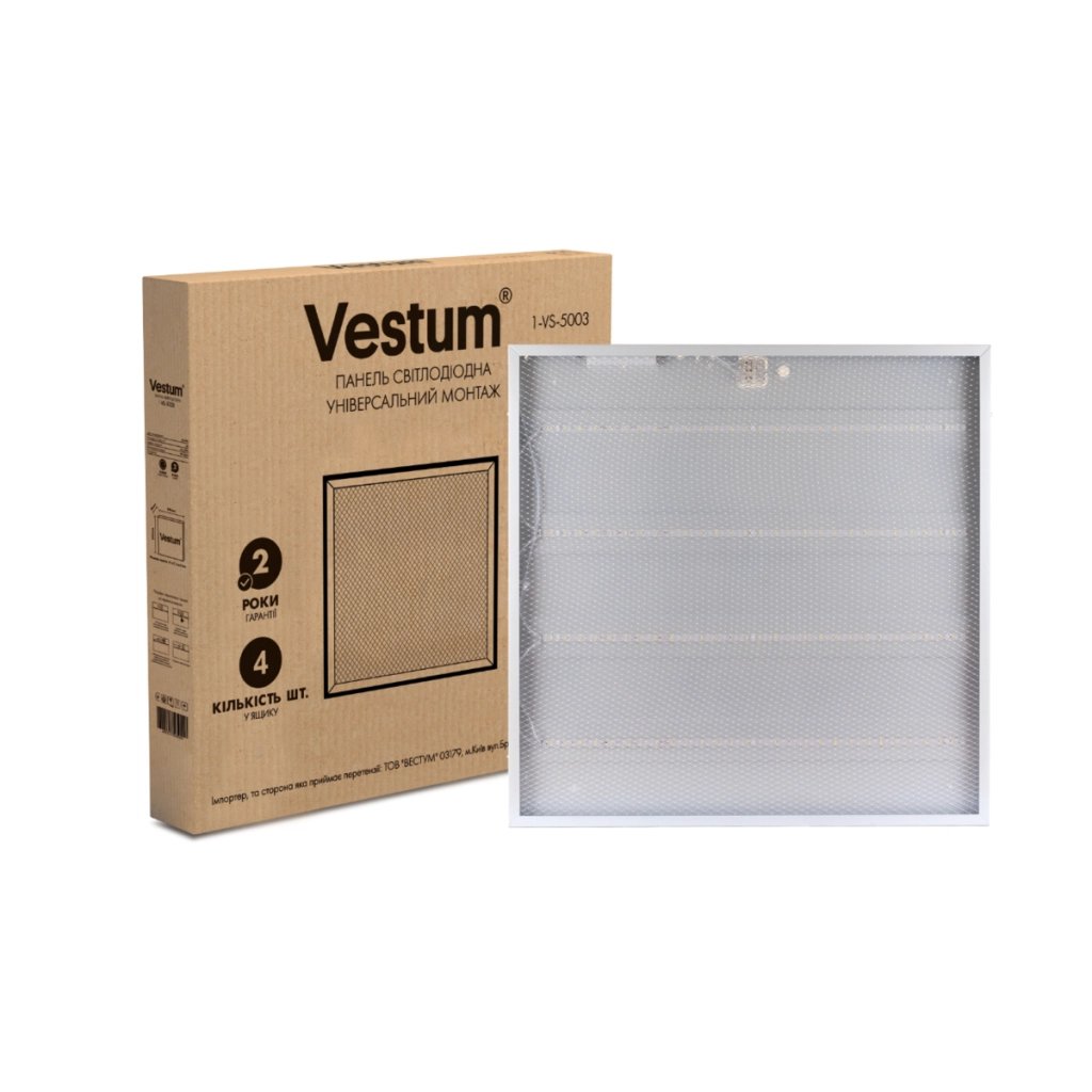 Світильник Vestum LED PRISMA 36W 600x600 6500K 220V (1-VS-5003) - фото 1