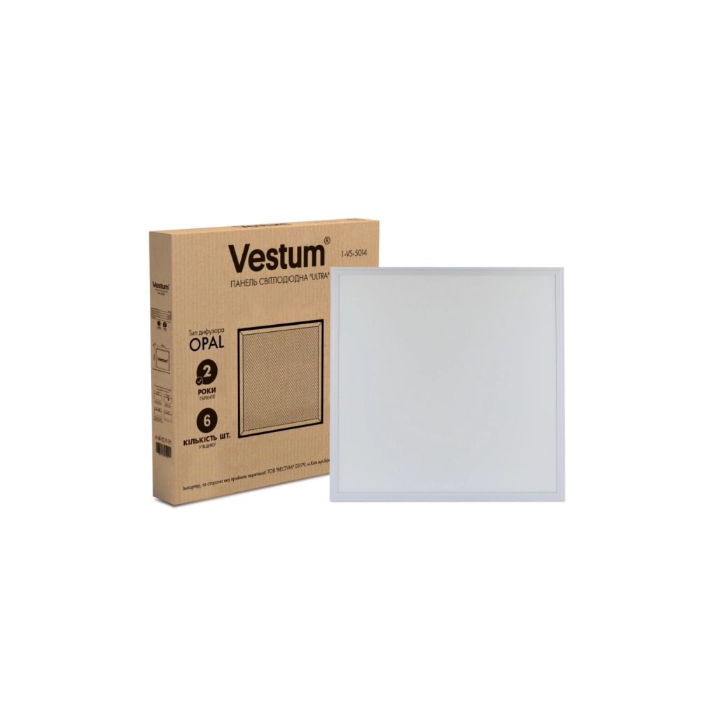 Світильник Vestum LED ULTRA SLIM 40W 600x600 6500K 220V (1-VS-5014) - фото 1