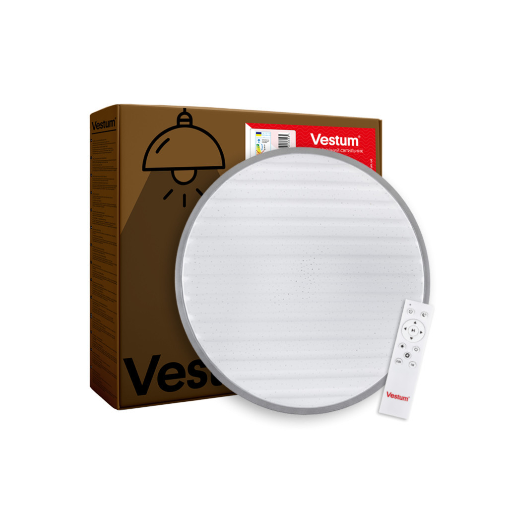 Світильник Vestum GRILL матовий 96W 3000К- 6500К 7500Lm (VS-81020) Світильник Vestum GRILL матовий 96W 3000К- 6500К 7500Lm (VS-81020)