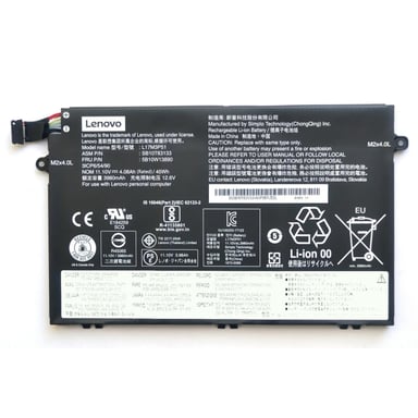 Акумулятор до ноутбука Lenovo ThinkPad E580 L17M3P51, 4080mAh (45Wh), 3cell, 11.1V, Li-ion (A47902) - фото 1