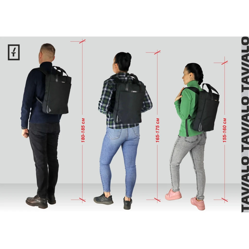 Рюкзак для ноутбука Tavialo 15.6" CityLife TC11.5 black 11,5л (TC11.5-124BL) - фото 5 Рюкзак для ноутбука Tavialo 15.6" CityLife TC11.5 black 11,5л (TC11.5-124BL) - фото 5